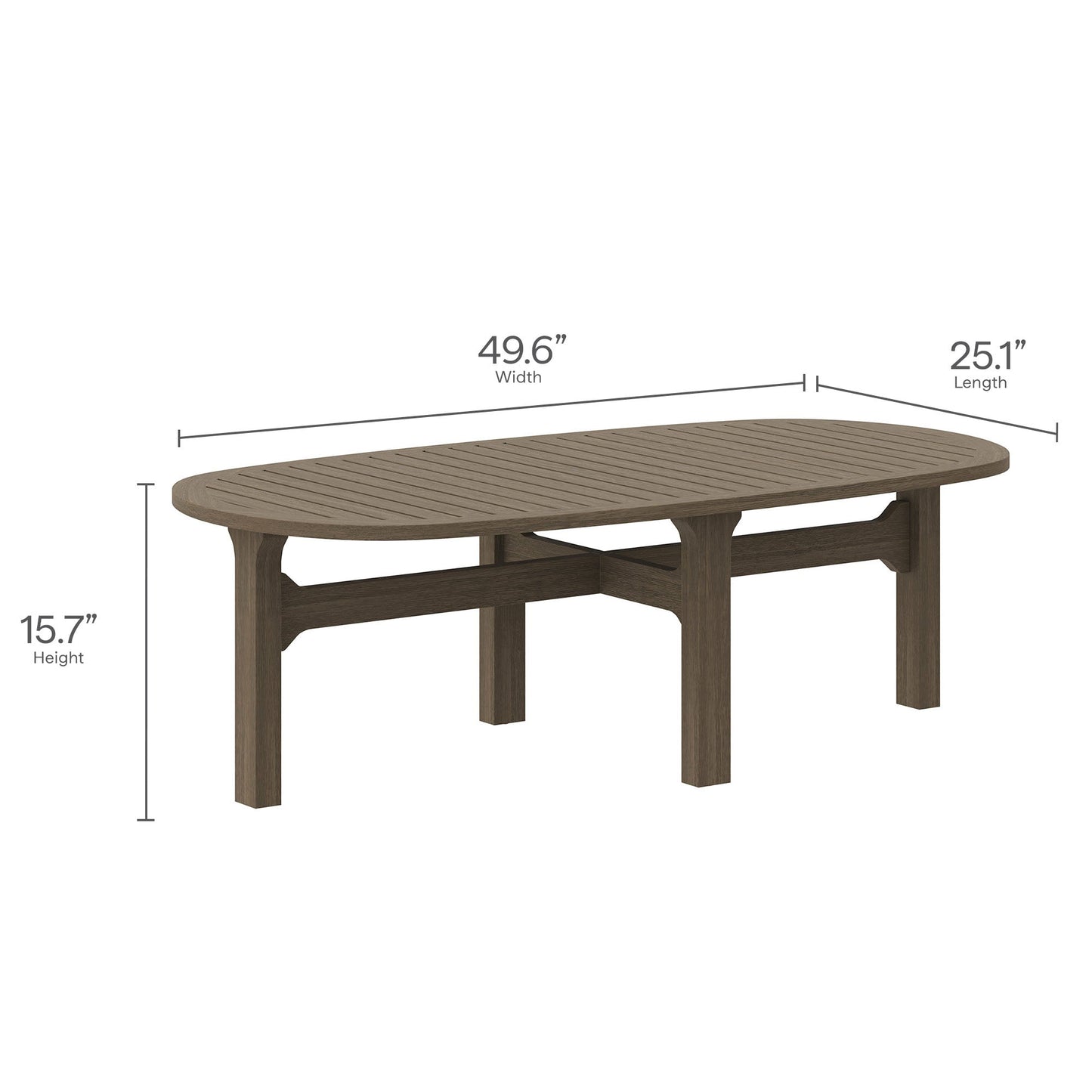 Modway Furniture Saratoga 5-Piece Outdoor Patio Teak Wood Furniture Set - EEI-7265-WGR-WHI