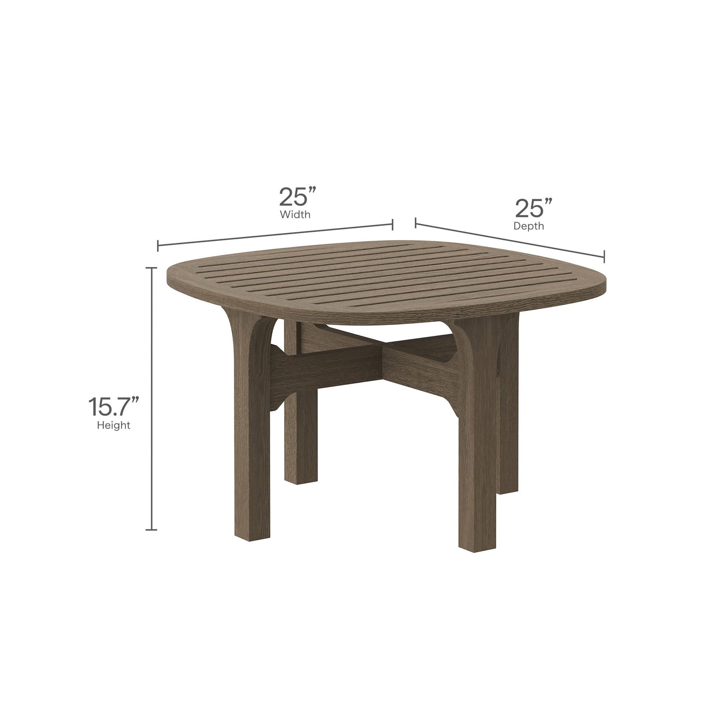 Modway Furniture Saratoga 5-Piece Outdoor Patio Teak Wood Furniture Set - EEI-7265-WGR-WHI