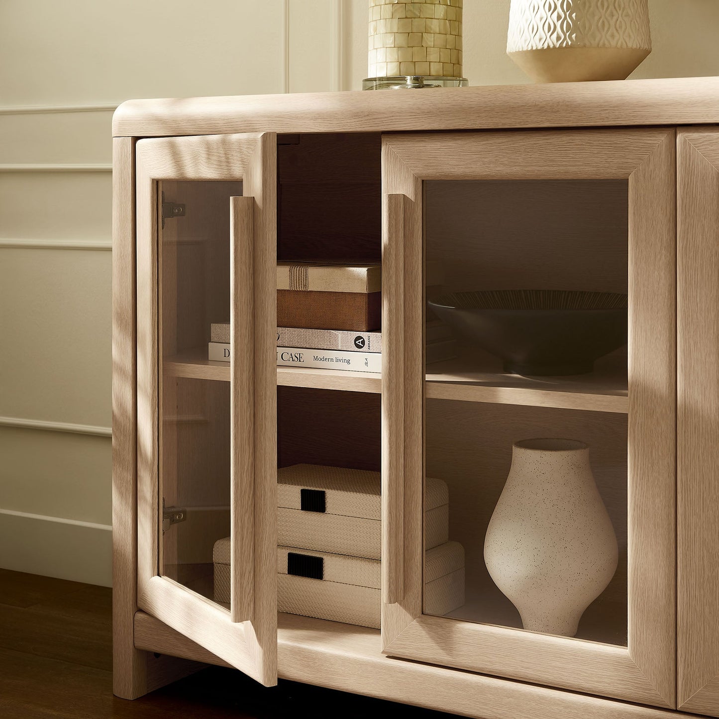 Modway furniture Evren 4-Door Sideboard Storage Display Cabinet - EEI-7287-ASH