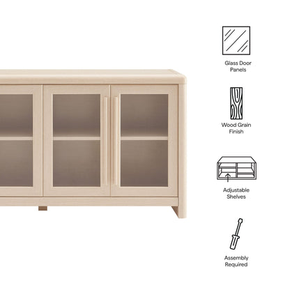 Modway furniture Evren 4-Door Sideboard Storage Display Cabinet - EEI-7287-ASH
