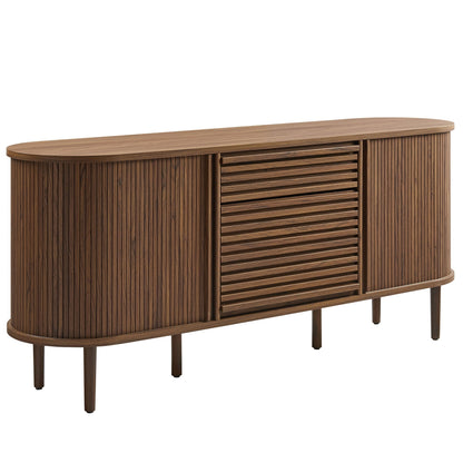 Modway furniture Harlan 67" Fluted Oval Sideboard Cabinet - EEI-7293-WAL