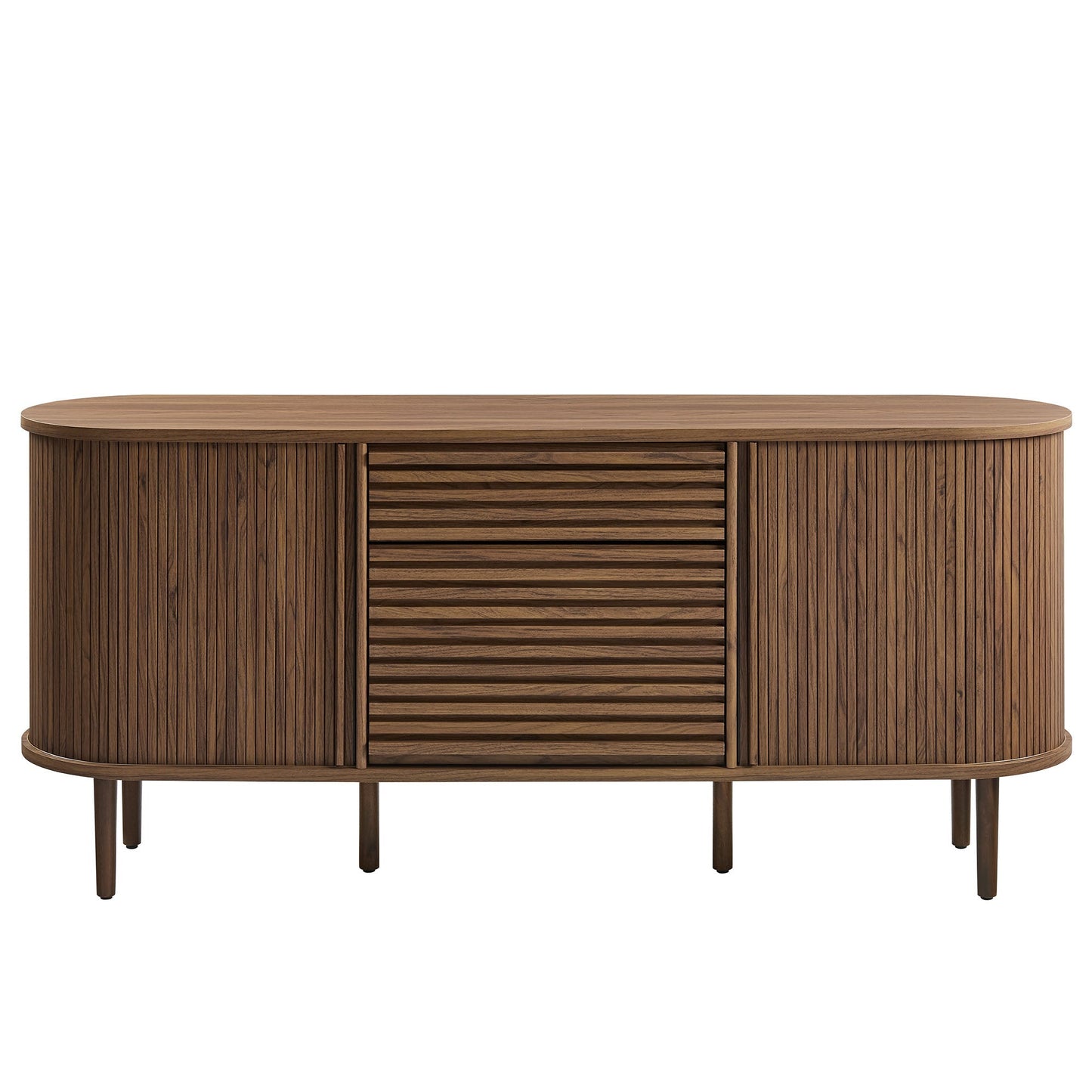 Modway furniture Harlan 67" Fluted Oval Sideboard Cabinet - EEI-7293-WAL