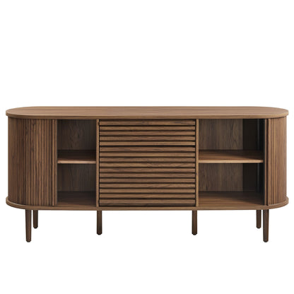 Modway furniture Harlan 67" Fluted Oval Sideboard Cabinet - EEI-7293-WAL