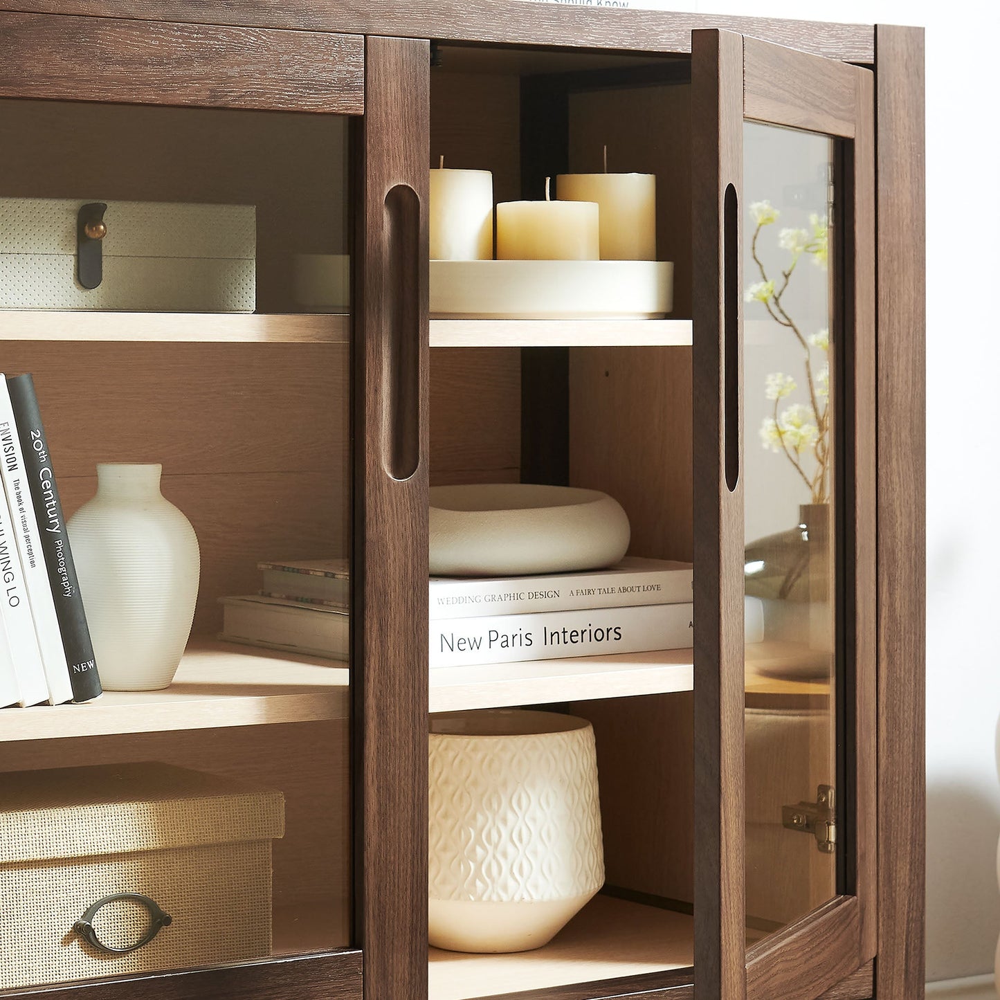 Modway furniture Nell 36" Accent Cabinet - EEI-7321-WAL-ASH
