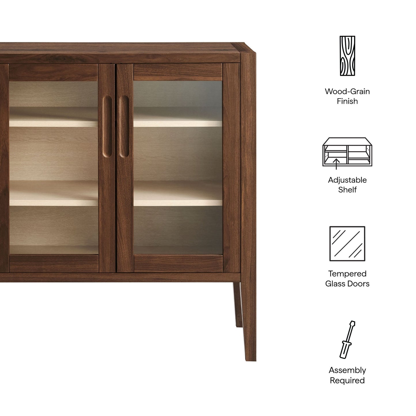 Modway furniture Nell 36" Accent Cabinet - EEI-7321-WAL-ASH