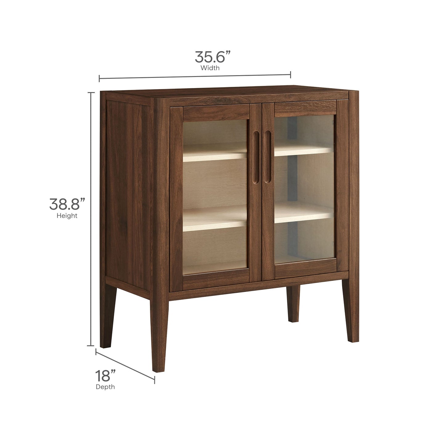 Modway furniture Nell 36" Accent Cabinet - EEI-7321-WAL-ASH