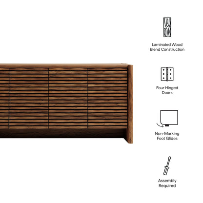 Modway furniture Emric Wave 66" 4-Door Sideboard - EEI-7346-WAL