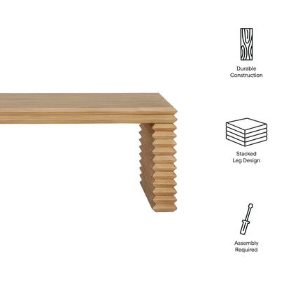 Modway furniture Canto Rectangular Stacked Design Coffee Table - EEI-7348-WOA