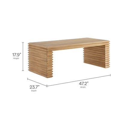 Modway furniture Canto Rectangular Stacked Design Coffee Table - EEI-7348-WOA