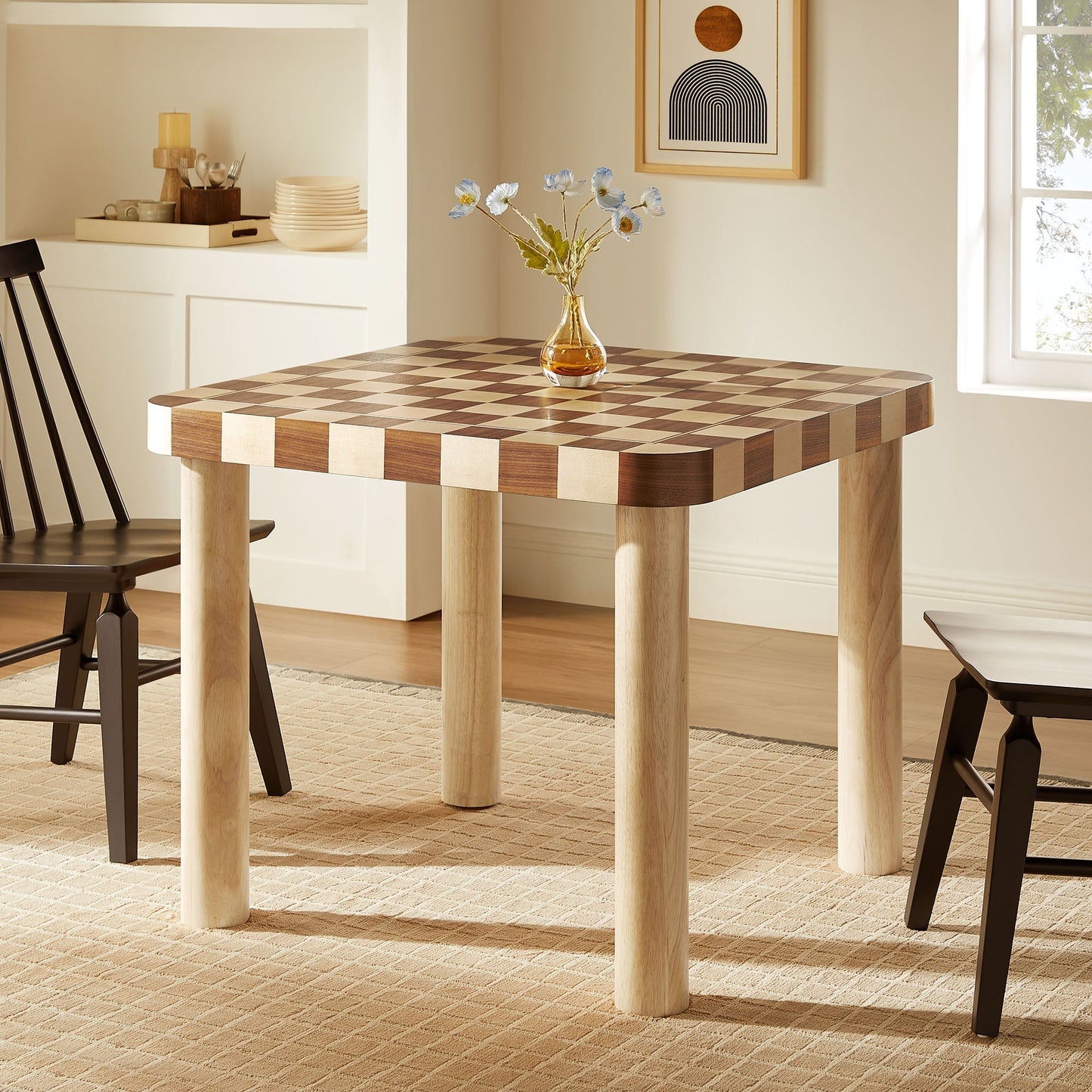 Modway furniture Oscar 36 Inch Square Checkered Dining Table - EEI-7351-OWC