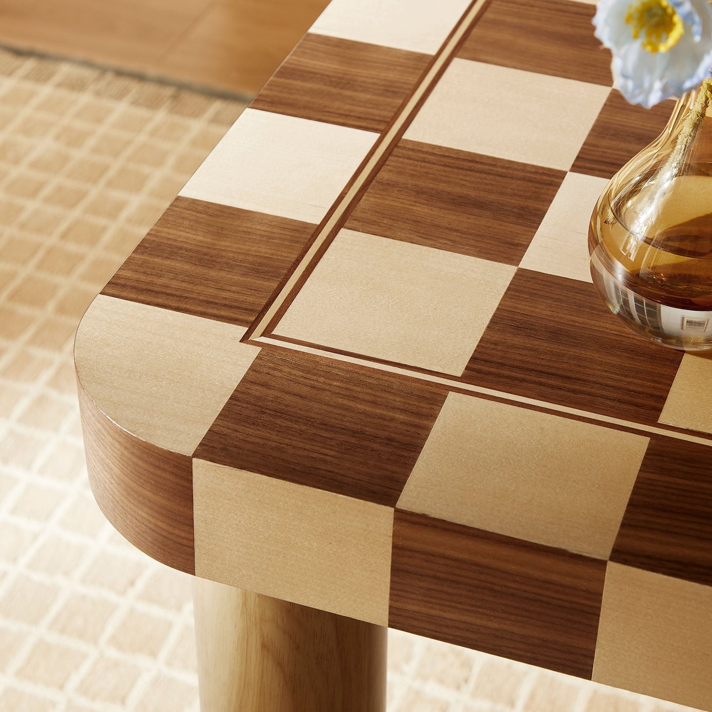 Modway furniture Oscar 36 Inch Square Checkered Dining Table - EEI-7351-OWC