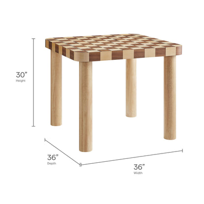 Modway furniture Oscar 36 Inch Square Checkered Dining Table - EEI-7351-OWC