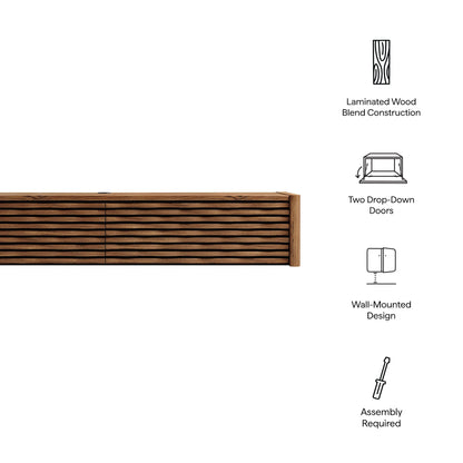 Modway furniture Emric Wave 71" Wall-Mounted TV Cabinet - EEI-7352-WAL
