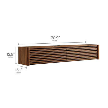 Modway furniture Emric Wave 71" Wall-Mounted TV Cabinet - EEI-7352-WAL
