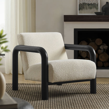 Modway furniture Sereno Boucle Accent Chair - EEI-7391-CRE-OAK