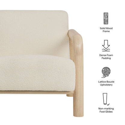 Modway furniture Sereno Boucle Accent Chair - EEI-7391-CRE-OAK