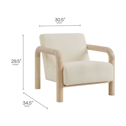 Modway furniture Sereno Boucle Accent Chair - EEI-7391-CRE-OAK