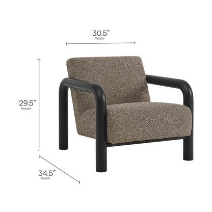 Modway furniture Sereno Boucle Accent Chair - EEI-7391-CRE-OAK
