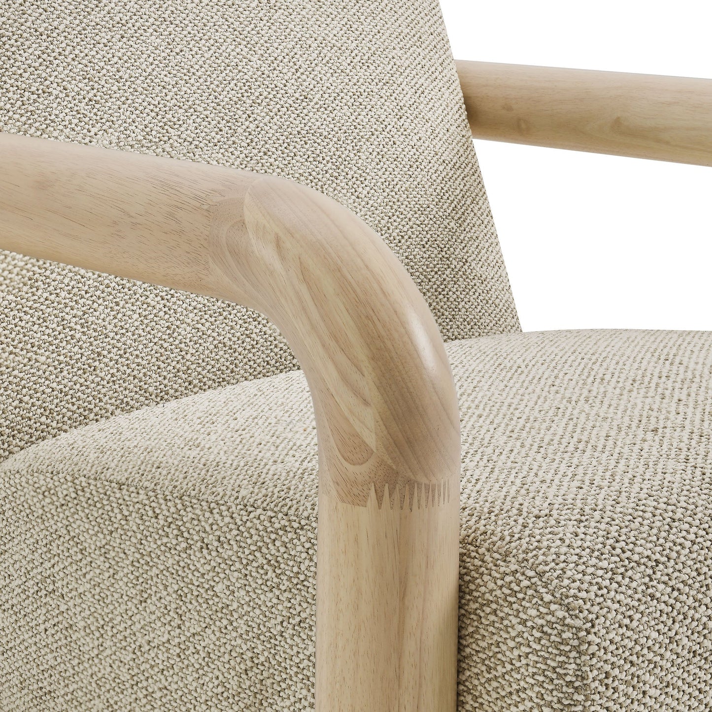 Modway furniture Sereno Boucle Accent Chair - EEI-7391-CRE-OAK