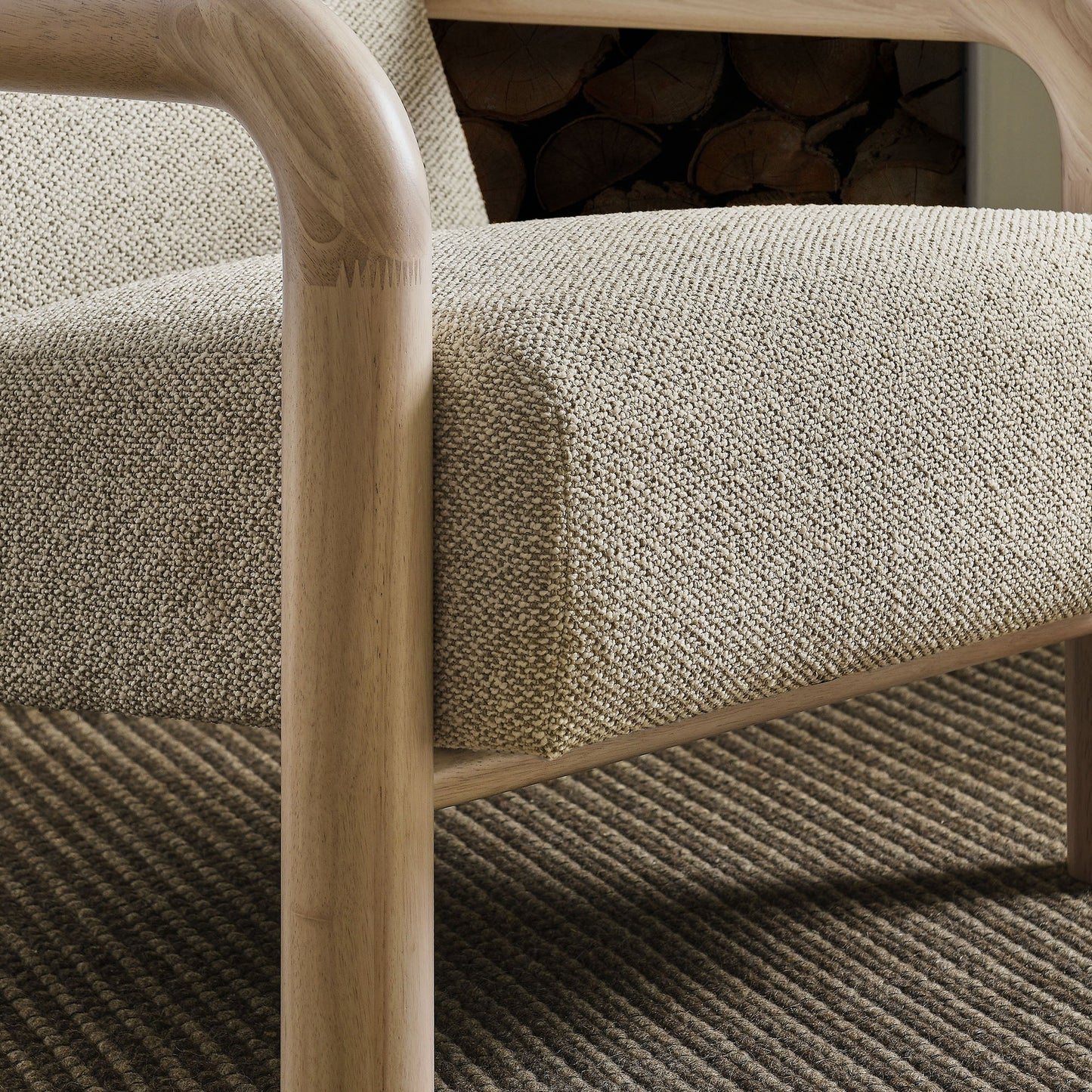 Modway furniture Sereno Boucle Accent Chair - EEI-7391-CRE-OAK