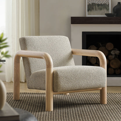 Modway furniture Sereno Boucle Accent Chair - EEI-7391-CRE-OAK