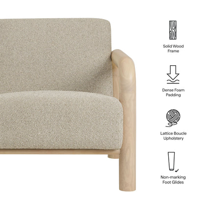 Modway furniture Sereno Boucle Accent Chair - EEI-7391-CRE-OAK