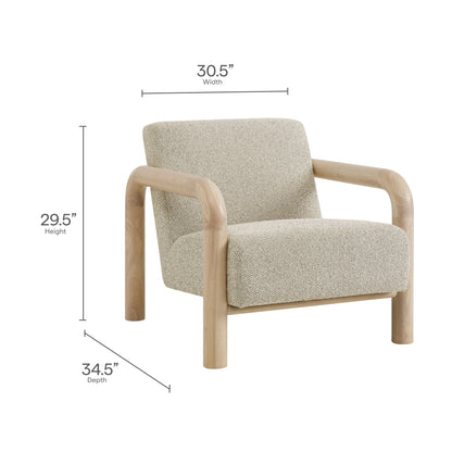 Modway furniture Sereno Boucle Accent Chair - EEI-7391-CRE-OAK