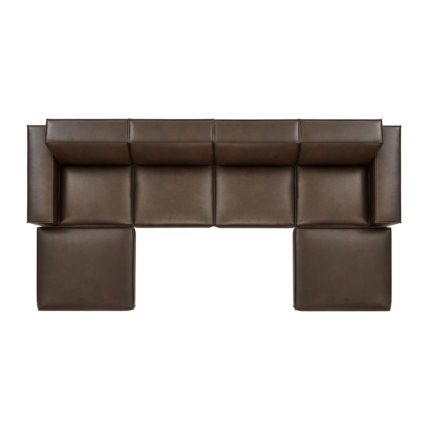 Modway Furniture Restore 6-Piece Vegan Leather Modular Sectional Sofa by Modway - EEI-7418-TST