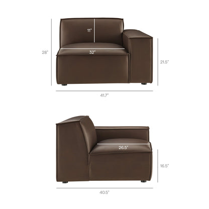 Modway Furniture Restore 6-Piece Vegan Leather Modular Sectional Sofa by Modway - EEI-7418-TST