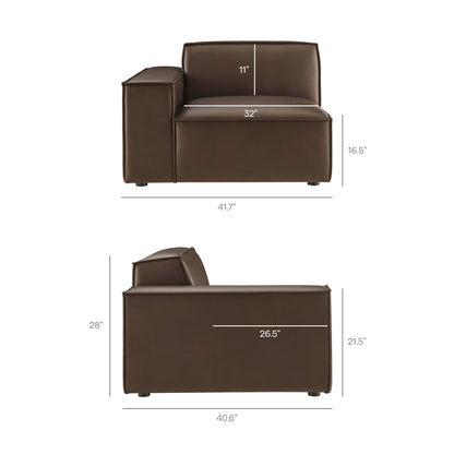 Modway Furniture Restore 6-Piece Vegan Leather Modular Sectional Sofa by Modway - EEI-7418-TST