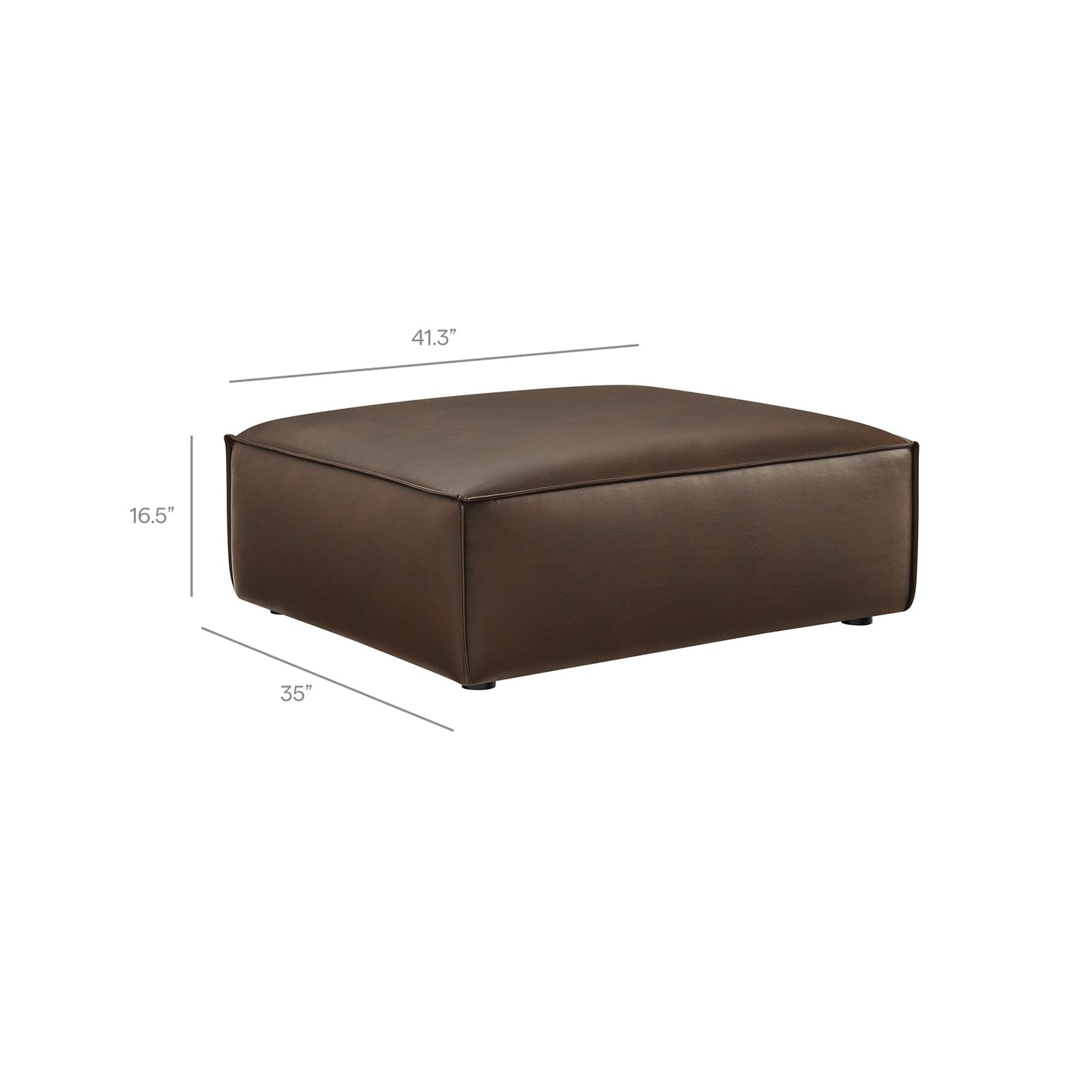 Modway Furniture Restore 6-Piece Vegan Leather Modular Sectional Sofa by Modway - EEI-7418-TST