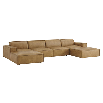 Modway Furniture Restore 6-Piece Vegan Leather Modular Sectional Sofa by Modway - EEI-7418-TST