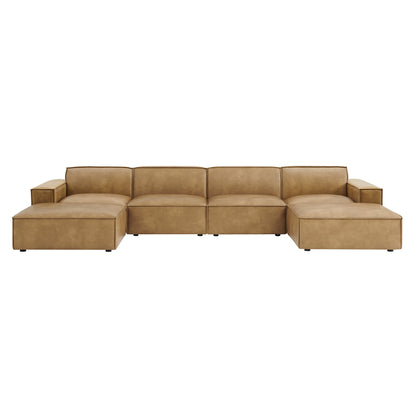 Modway Furniture Restore 6-Piece Vegan Leather Modular Sectional Sofa by Modway - EEI-7418-TST
