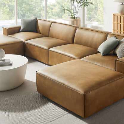 Modway Furniture Restore 6-Piece Vegan Leather Modular Sectional Sofa by Modway - EEI-7418-TST