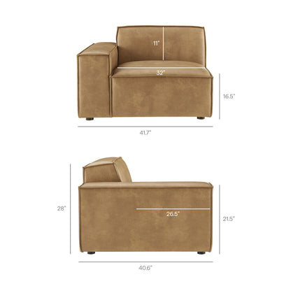 Modway Furniture Restore 6-Piece Vegan Leather Modular Sectional Sofa by Modway - EEI-7418-TST