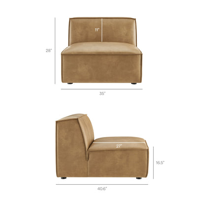 Modway Furniture Restore 6-Piece Vegan Leather Modular Sectional Sofa by Modway - EEI-7418-TST
