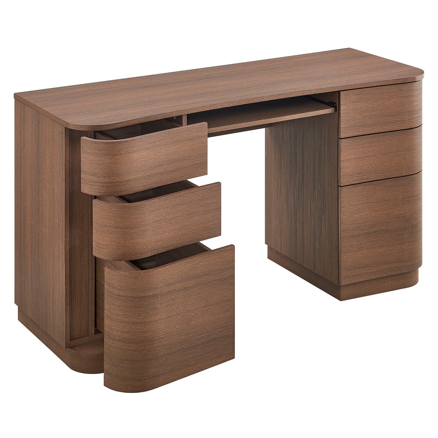 Modway furniture Mirae 55" 6-Drawer Curved Office Desk - EEI-7436-BOA