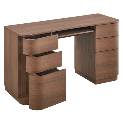 Modway furniture Mirae 55" 6-Drawer Curved Office Desk - EEI-7436-BOA