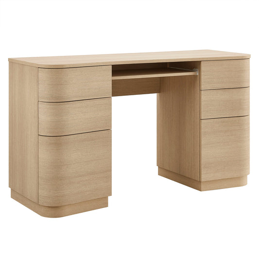 Modway furniture Mirae 55" 6-Drawer Curved Office Desk - EEI-7436-BOA