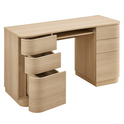 Modway furniture Mirae 55" 6-Drawer Curved Office Desk - EEI-7436-BOA