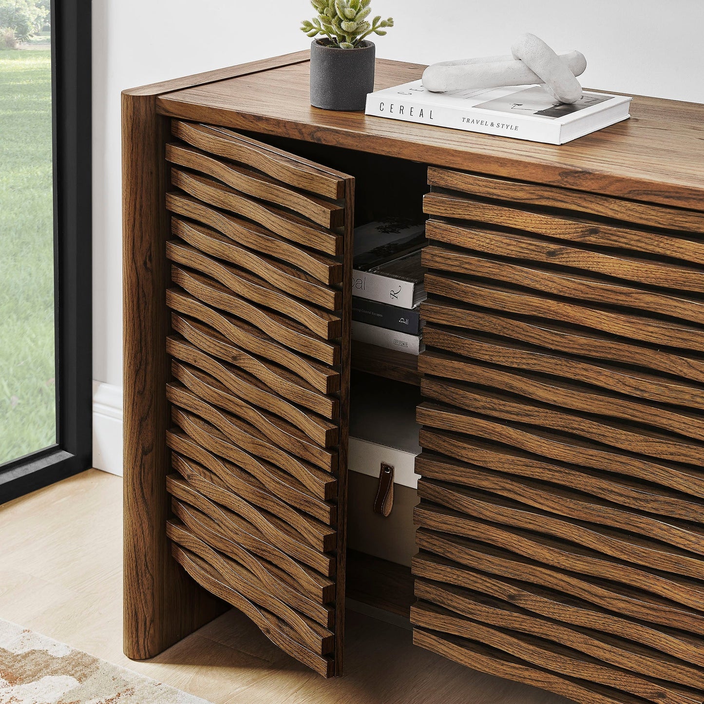 Modway furniture Emric Wave Accent Cabinet - EEI-7444-WAL