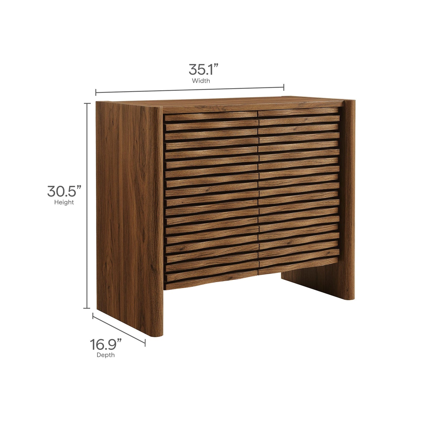 Modway furniture Emric Wave Accent Cabinet - EEI-7444-WAL