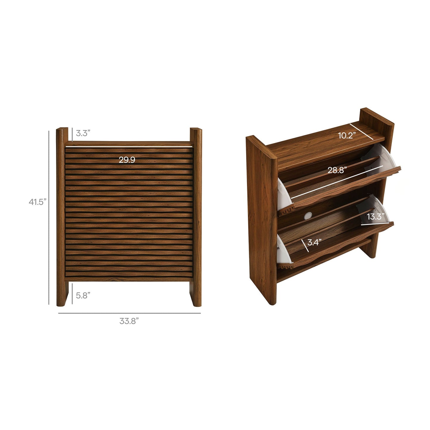 Modway furniture Emric Wave Shoe Cabinet - EEI-7447-WAL