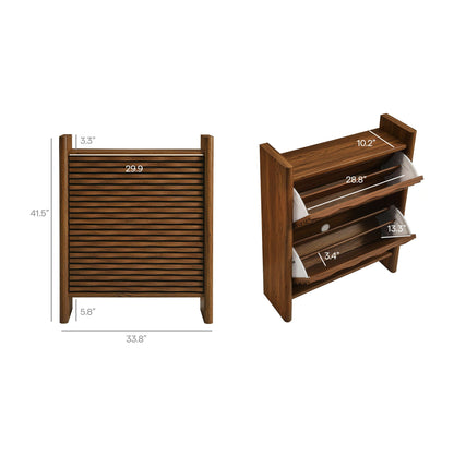 Modway furniture Emric Wave Shoe Cabinet - EEI-7447-WAL