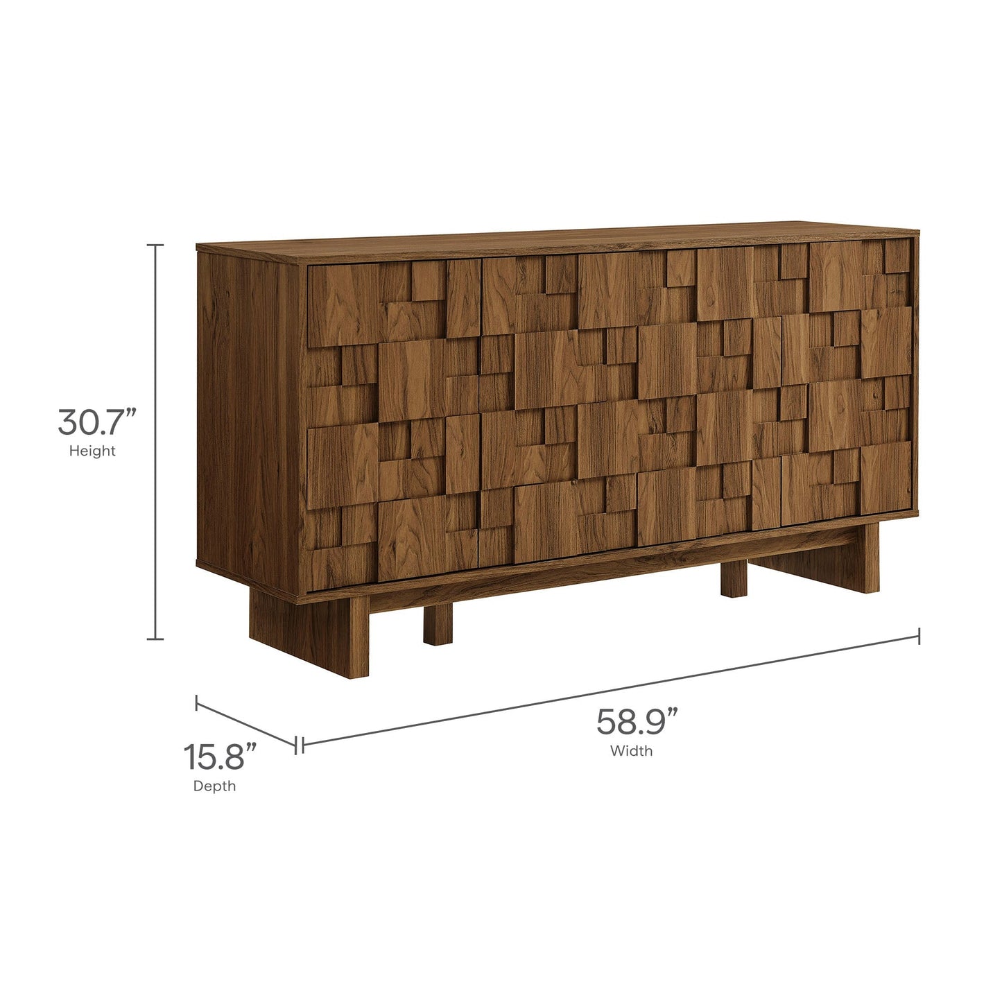 Modway furniture Owen 59 Inch 4 Door Geometric Sideboard - EEI-7448-WAL