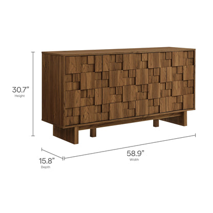 Modway furniture Owen 59 Inch 4 Door Geometric Sideboard - EEI-7448-WAL