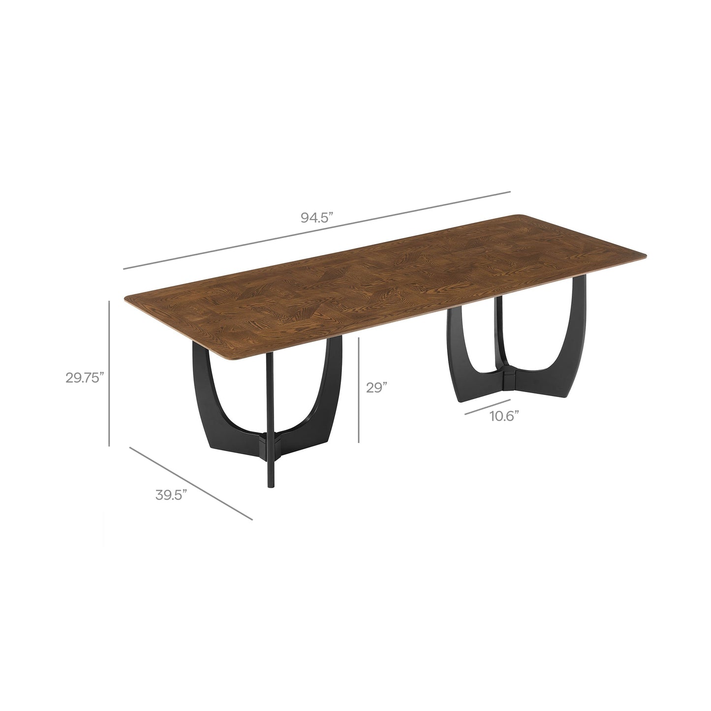 Modway Furniture Wrenly 94” Dining Table - EEI-7462-WAL