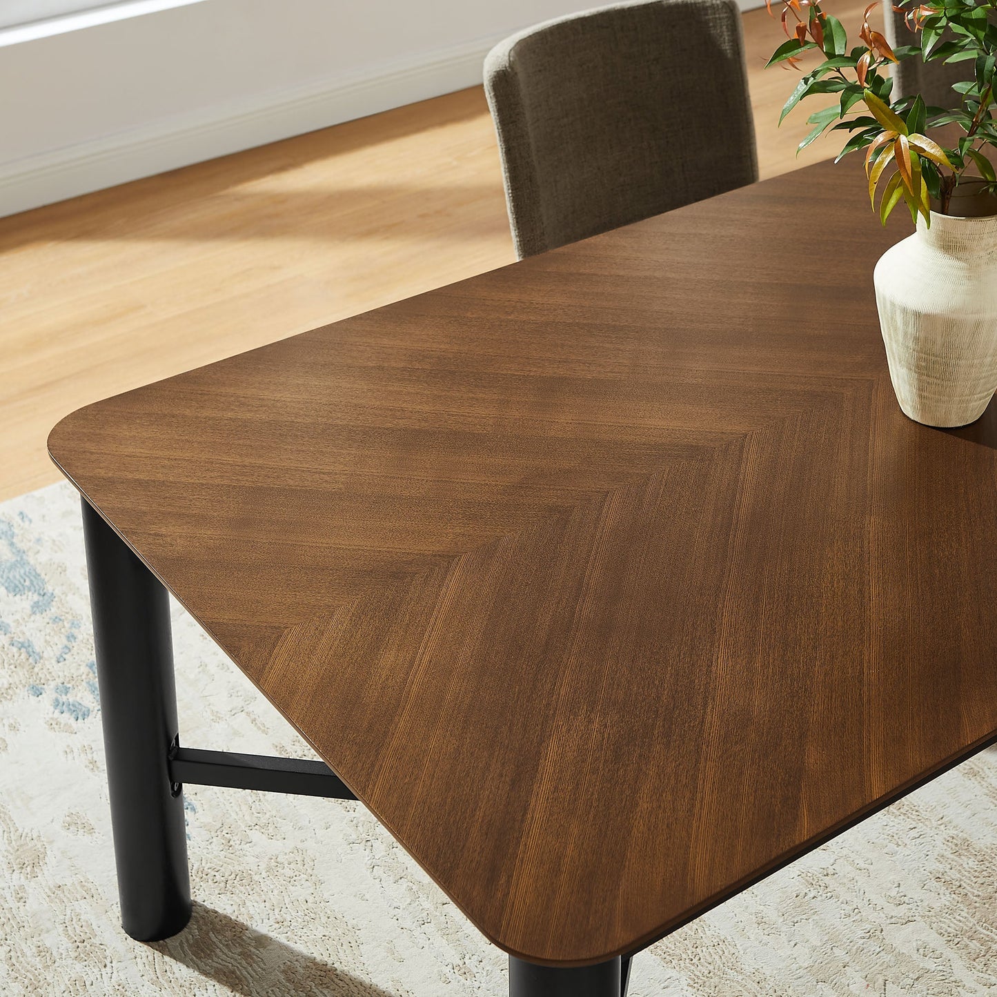 Modway furniture Ashlan 110" Rectangle Dining Table - EEI-7463-WAL