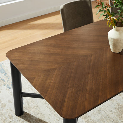 Modway furniture Ashlan 110" Rectangle Dining Table - EEI-7463-WAL