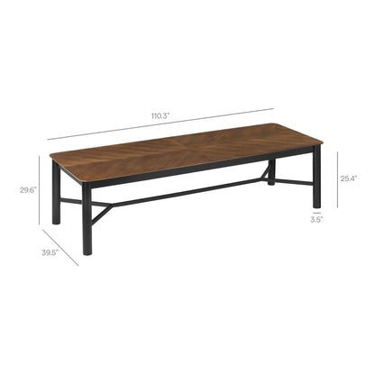 Modway furniture Ashlan 110" Rectangle Dining Table - EEI-7463-WAL